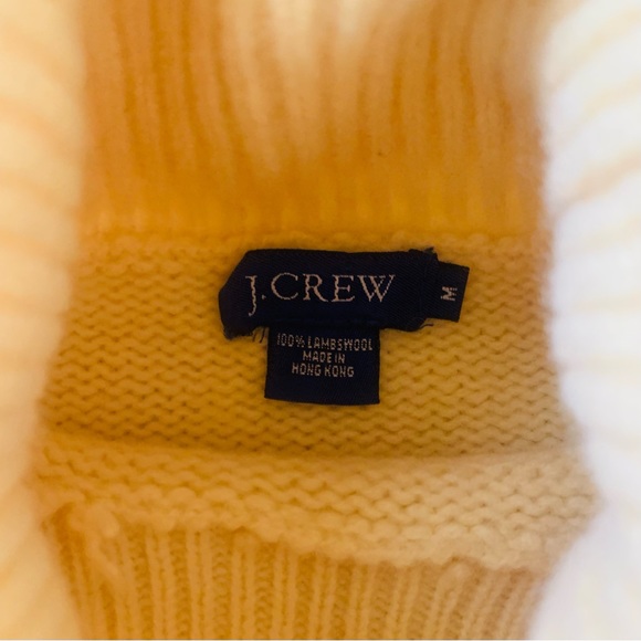 J. Crew Butter Yellow Lambswool Turtleneck Sweater - Picture 4 of 4